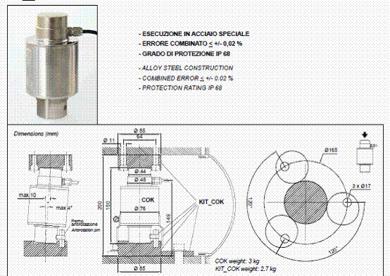 COK-15000kg,COK-15000kg稱(chēng)重傳感器